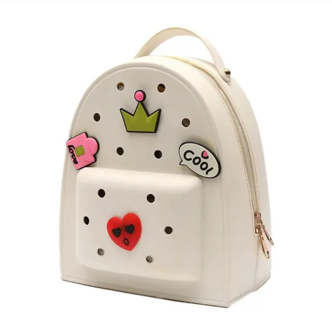 White Backpack Domborsa