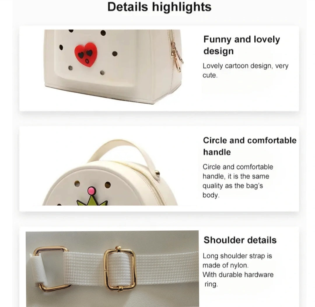 White Backpack Domborsa