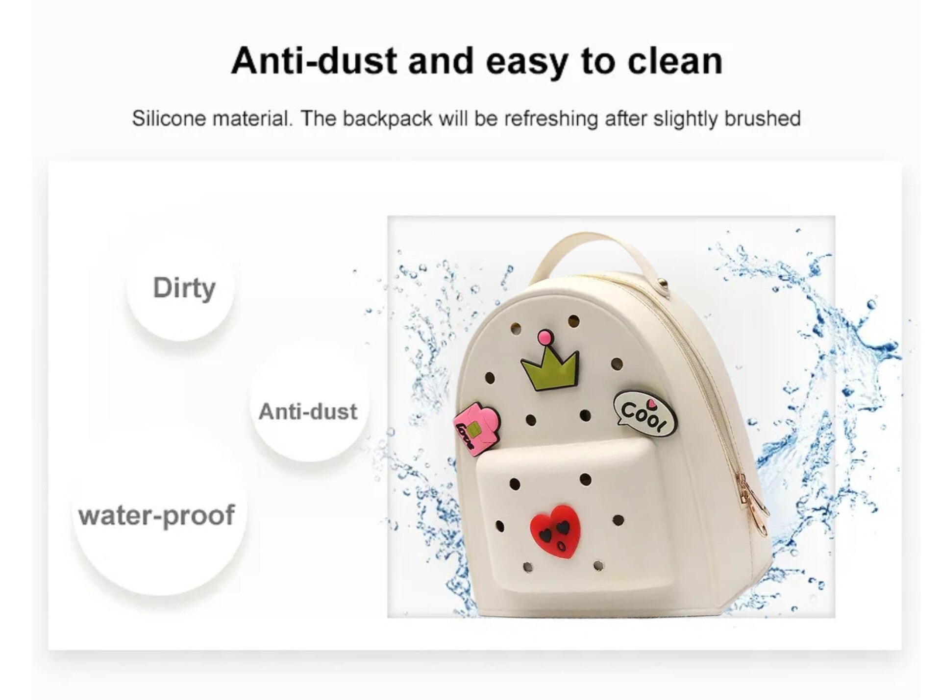 White Backpack Domborsa